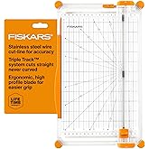 Fiskars Precision Paper Trimmer - Easy, Safe and Accurate for Crafts, Gifts, Cards and More - Always Cuts Straight