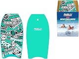 Nalu Bodyboard 33in Teal with Leash Crescent Tail XPE Core Beginner Board view 7