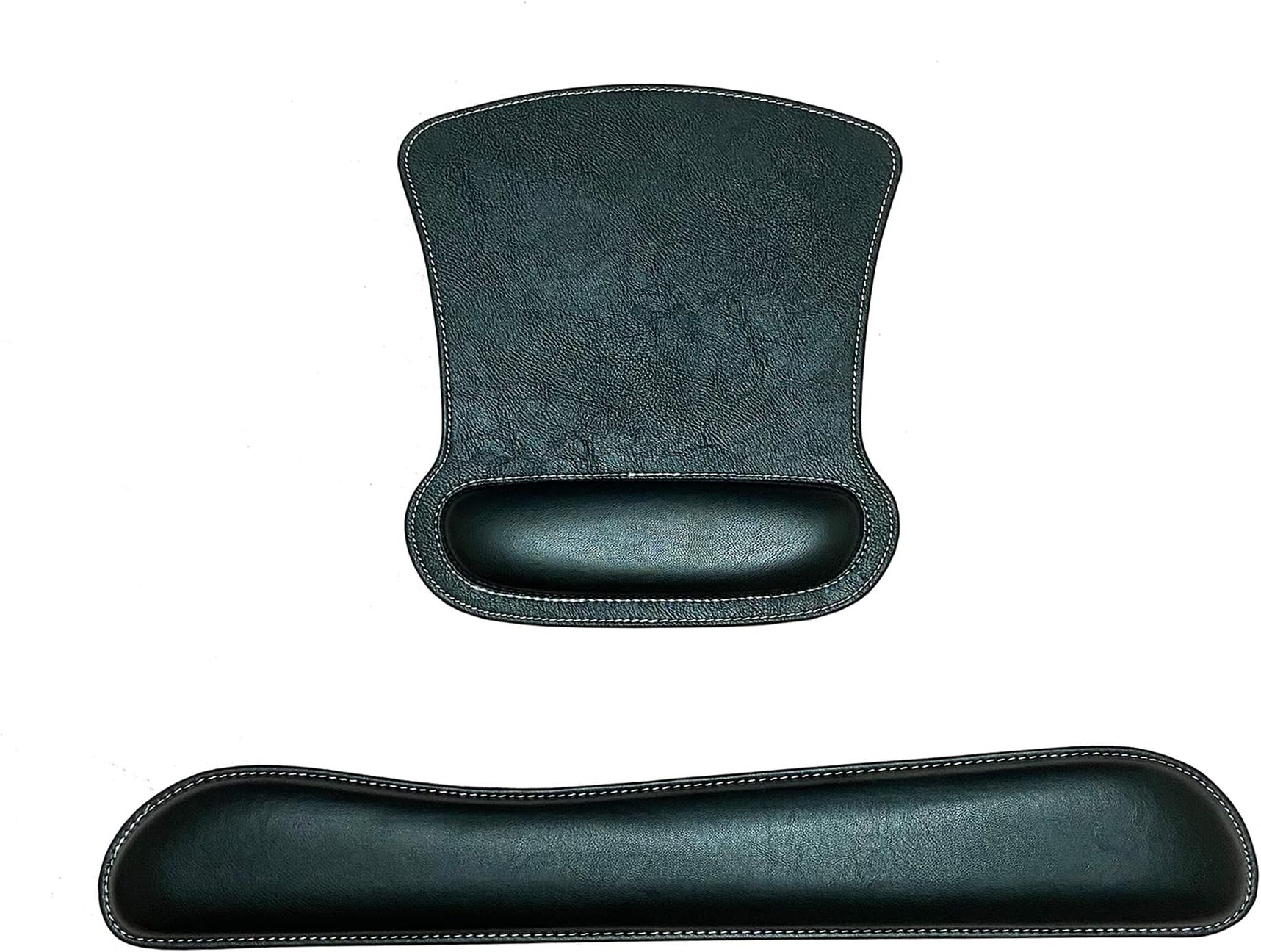ITHONEST PU Leather Keyboard Wrist Rest and Mouse Pad with Wrist Support, Wrist Rest Pad Set with Non-Slip Backing Memory Form-Filled,Comfortable for Gaming,PC Computer Laptop,Relief Pain-Black