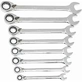 GEARWRENCH 8 Pc 72T Reversible Ratcheting Combination mm Wrench Set | 9543