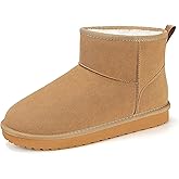 Mishansha Men's Snow Boots Slip On Suede Winter Warm Boot