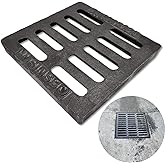 MOSINSBO Cast Iron Drain Grate 9x9 in for NDS Catch Basin, B-Class 28100 lbs Heavy-Duty Driveway Channel Cover for Polylok, O