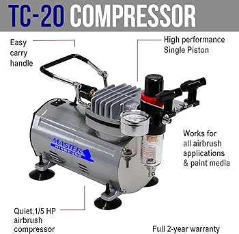 Master Airbrush 3 Airbrush Professional System Kit G22, S68, E91