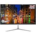 Qian 21.5" 1080P LED Computer Monitor, 16.7M Colors Full HD Display with Breath Taking Clarity, 75 Hz Refresh Rate Time Framless Monitor, 220cd/m2 | HDMI/VGA | 75x75mm VESA | Tilt Adjustable