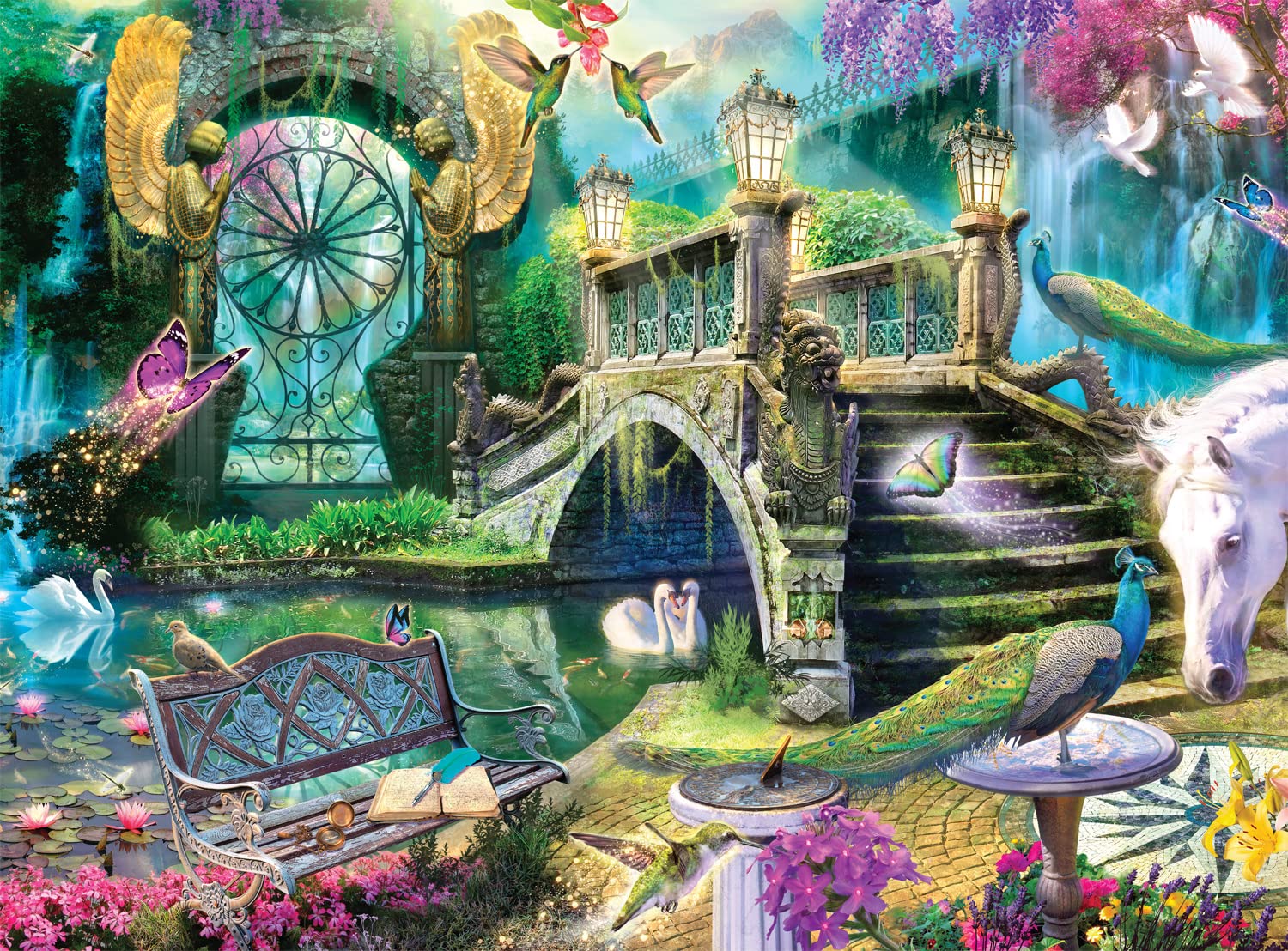 Buffalo Games - Enchanted Garden - 1000 Piece Jigsaw Puzzle