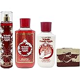 Bath & Body Works Winter Candy Apple - Fine Fragrance Mist, Shower Gel and Mosturizing Body Lotion - with a Cherry On Top Bar Soap