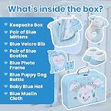Baby Box Shop Newborn Baby Boy Gift Set in Keepsake Blue Box with Rattle view 3
