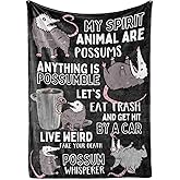 Huglanket Opossum Gifts, Unique Gifts for Possum Lover, Fuunny Possum Gifts, Throw Blanket for All Seasons, 40 * 50 Inches