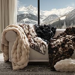 EverGrace Ultra Soft Luxury Fluffy Faux Rabbit Fur