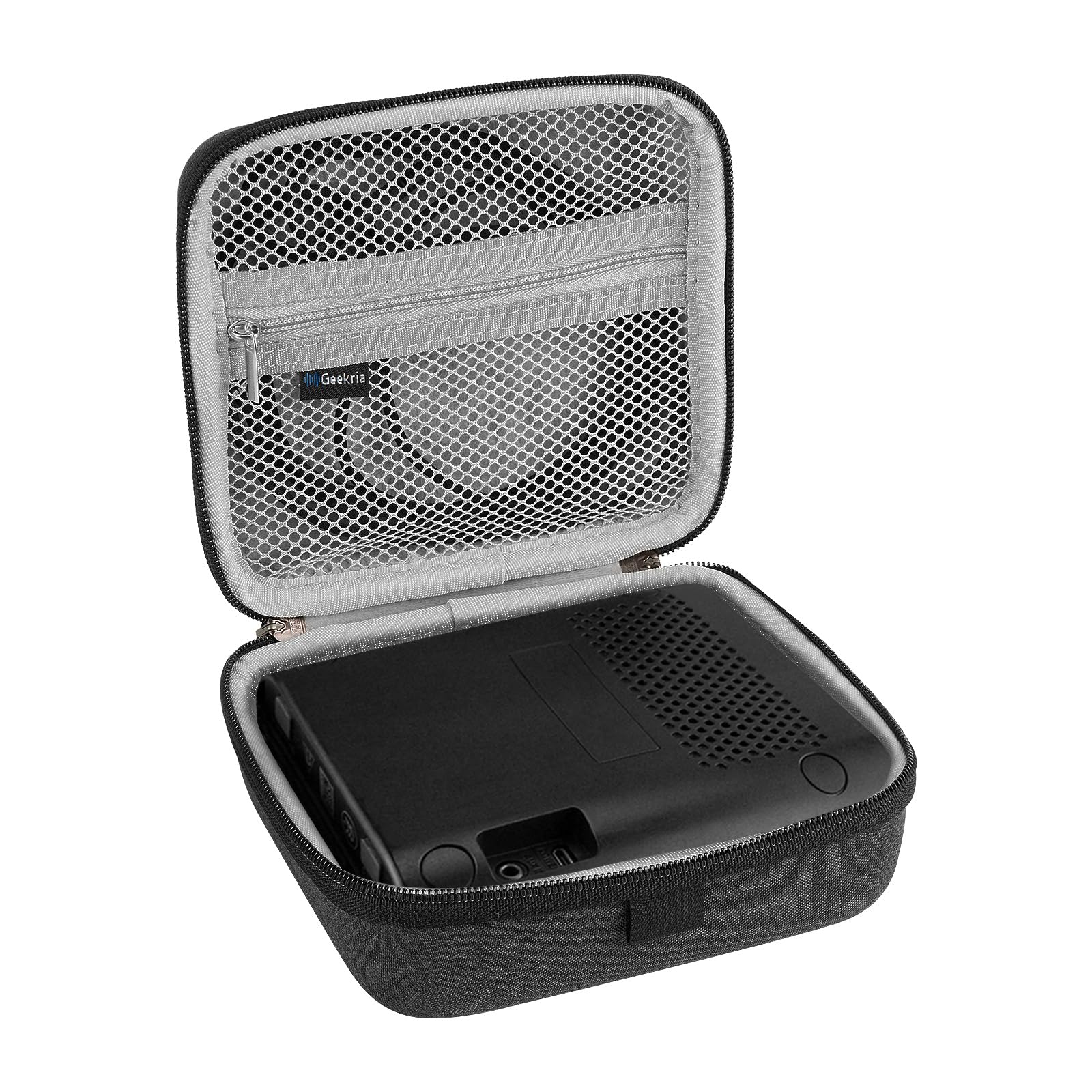 Geekria Shield Speaker Bag Compatible with Bose SoundLink Color II Portable Bluetooth Wireless Speaker, Replacement Hard Shell Travel Carrying Bag with Cable Storage (Grey)