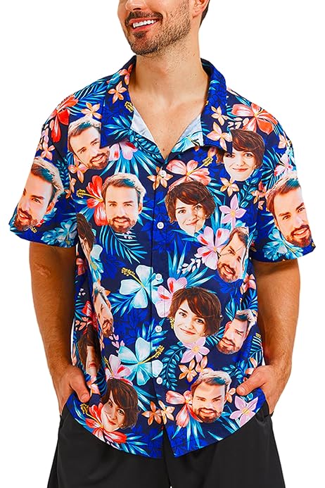 Men's Unicorn Rainbow Hawaiian Shirt - Short Sleeve Button Down Aloha Shirt For Beach & Vacation