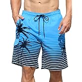 MaciRept Mens Swim Trunks Bathing Suit 9" Board Shorts Quick Dry Swim Shorts Men Swimwear Mesh Lining Beach Swimsuit