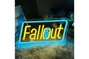 ABOOLY Fallout Neon Signs for Wall Decor, Fallout Merchandise, LED Sign Gaming Neon Sign Fallout Decor, Fallout Merch Neon Light for Man Cave Bedroom Living Room Game Room, Gift for Boys Girls Christmas