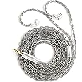 KBEAR ST12 Recessed 2Pin IEM Cable, in Ear Monitor Replacement Earphone Cable, 8 Core 4N OFC Silver-plated Headphone Extension Wire for KZ ZS10 PRO/ZSN PRO X/CCA CRA Earbuds Wired (Grey, 2PIN-C 3.5MM)