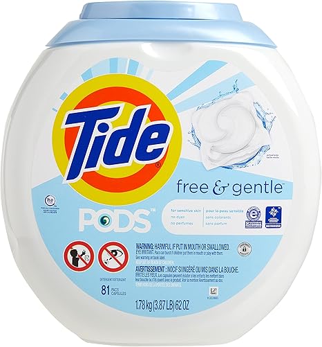 Tide Pods Free And Gentle He Turbo Laundry Detergent Pacs 81 Load Tub Amazon In Health Personal Care