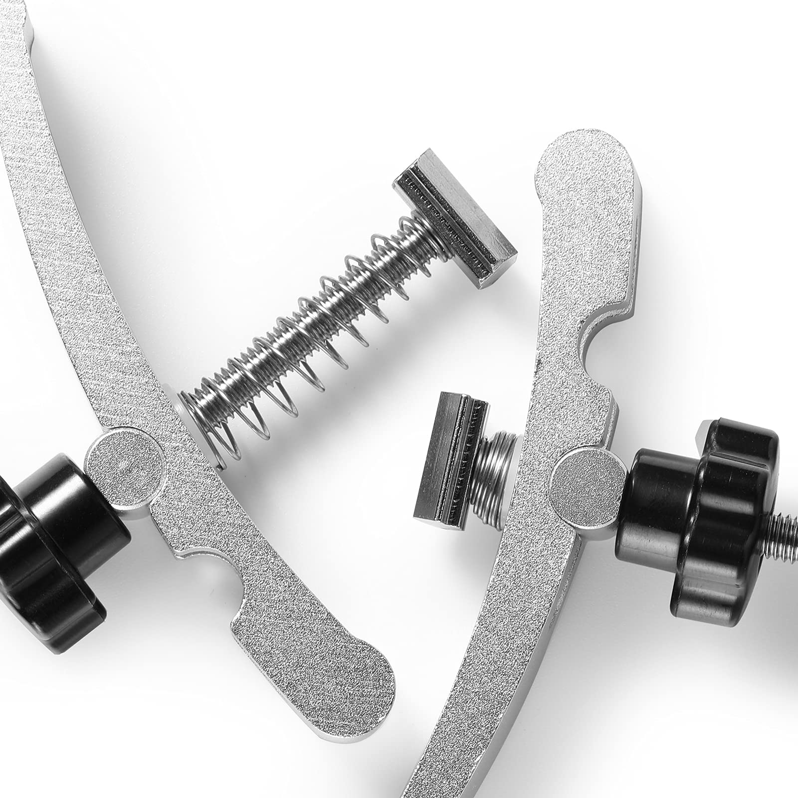 Genmitsu 2PCS T-Track Hold Down Clamp Kit, for Woodworking Metalworking, Compatible with MDF Spoilboard with 6mm(0.24'') Threaded Hole and Aluminum Spoilboard for M6 T-slot Nut 16 x 16mm(0.6 x 0.6'')