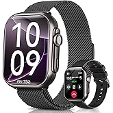 Smart Watch for Men Women - Answer/Make Call/30 Days Battery/2 Bands, 1.85" HD for Android iPhone Samsung Compatible IP68 Smartwatch Blood Oxygen Heart Rate Blood Pressure Sleep Fitness Tracker Reloj