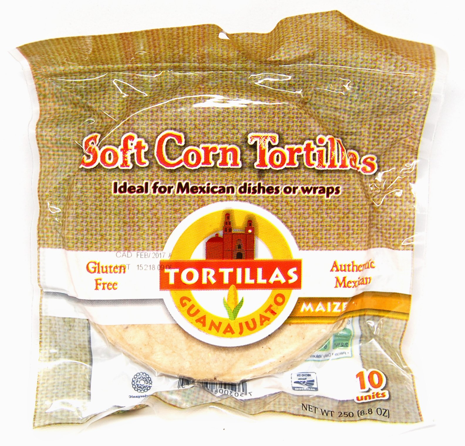 Mexgrocer 15cm Corn Tortilla Zip Lock (Pack of 2) / Authentic Mexican Soft Corn Tortilla Wraps, Gluten Free Tortilla