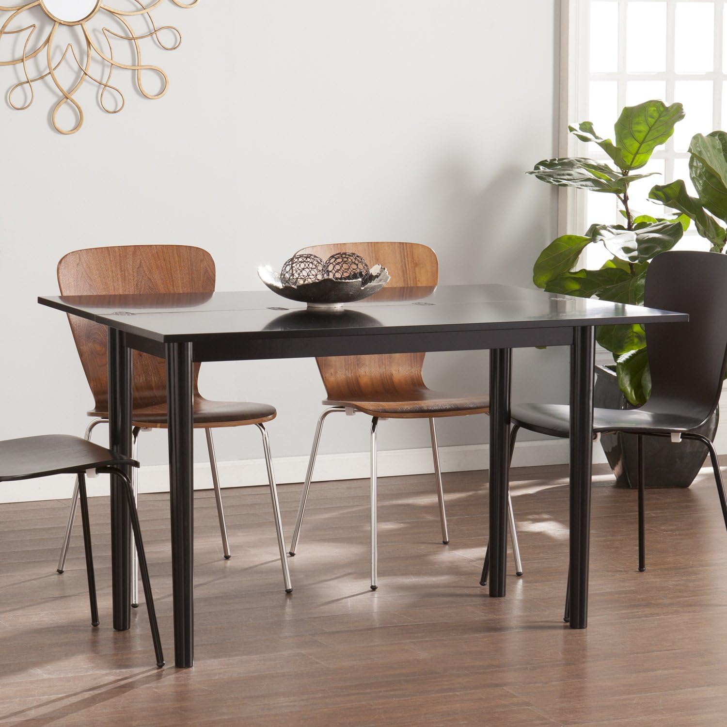 SEI Furniture Carlow Flip Top Convertible Console Dining