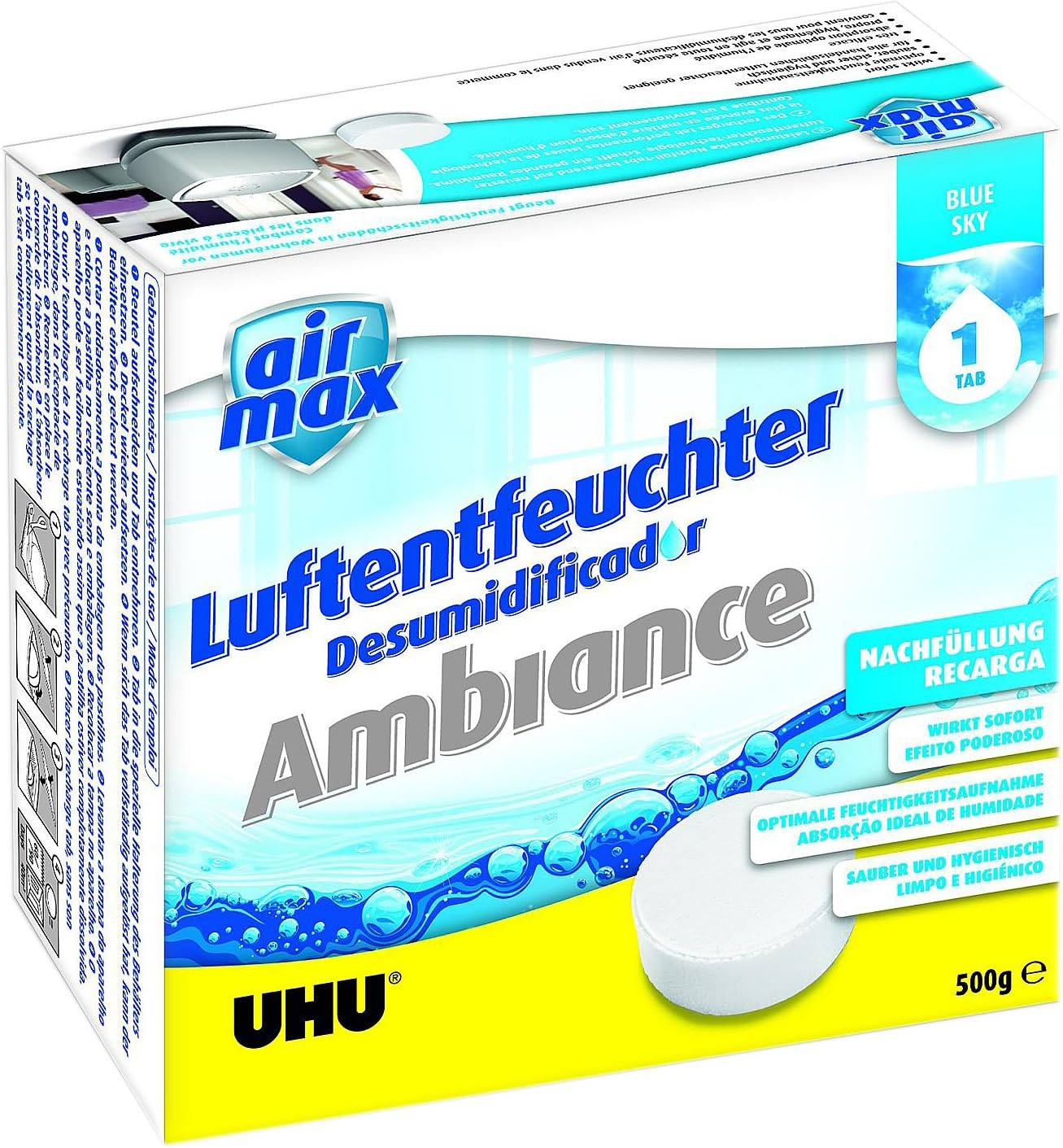 Bostik RESPIRE 4 Nachfülltabs Für Luftentfeuchter – Je 250 G, Ohne Duft, Für Räume Bis 25 M²