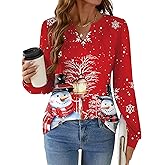 AKEWEI Womens Long Sleeve V Neck Shirts Pleated Business Casual Blouses Fall Loose Tunic Tops