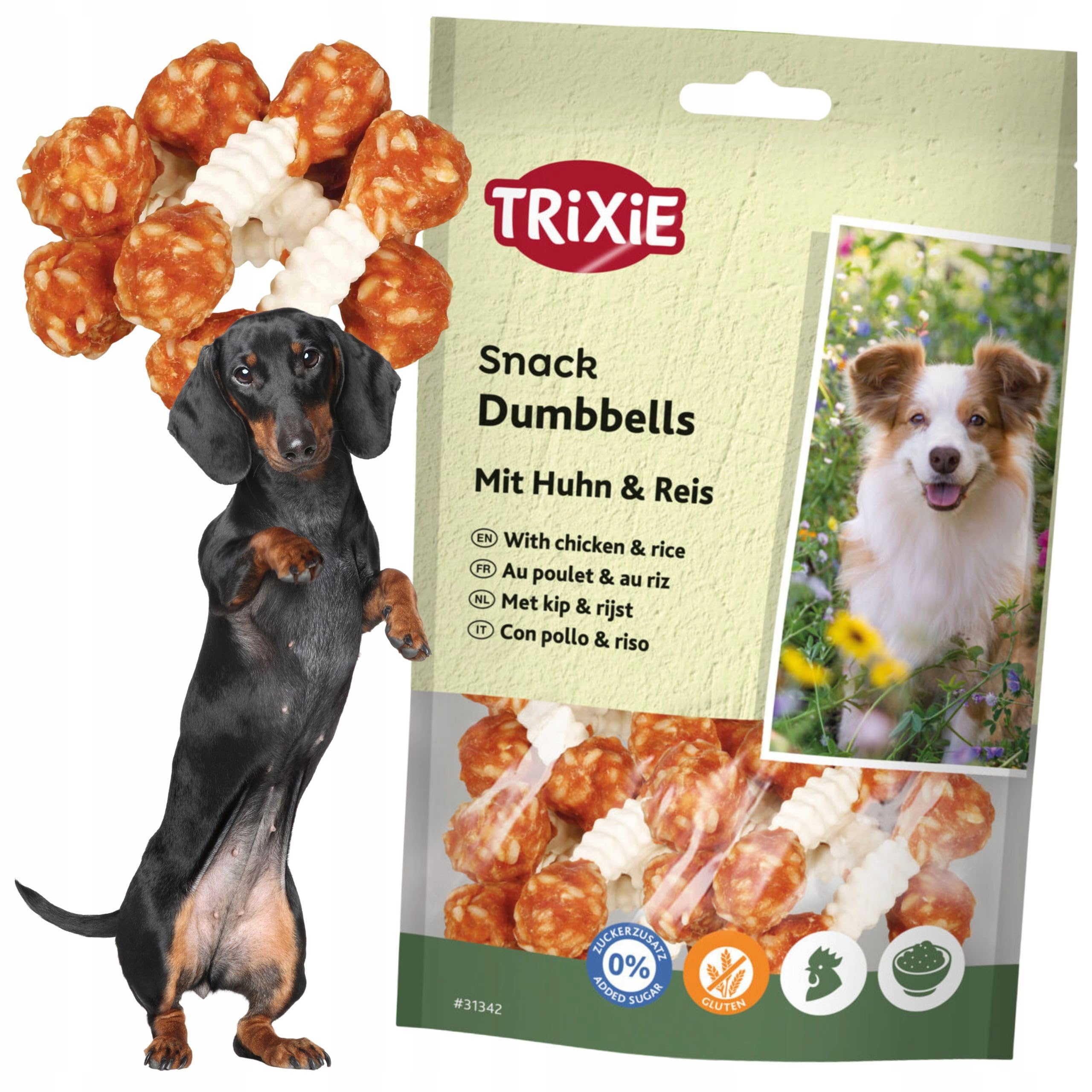 Trixie Denta Fun Chewing Dumbbell with Chicken, 100 g