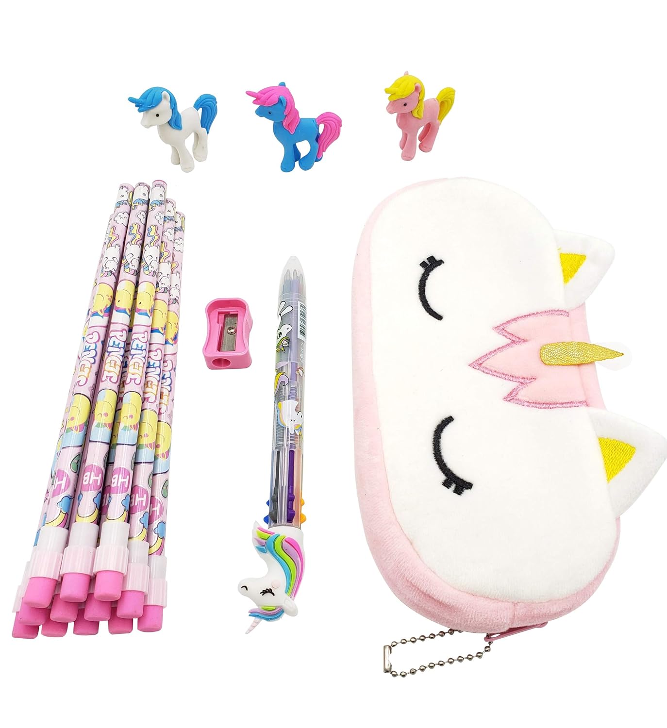 Purple Pink In Supplies School Pencils Pen Color Eraser Kids For Set Gift Unicorn Girls Set Stationary Case Pencil Unicorn And Pink Teal Pen Pencil Marker Cases Promotional Items Www Klevering Com