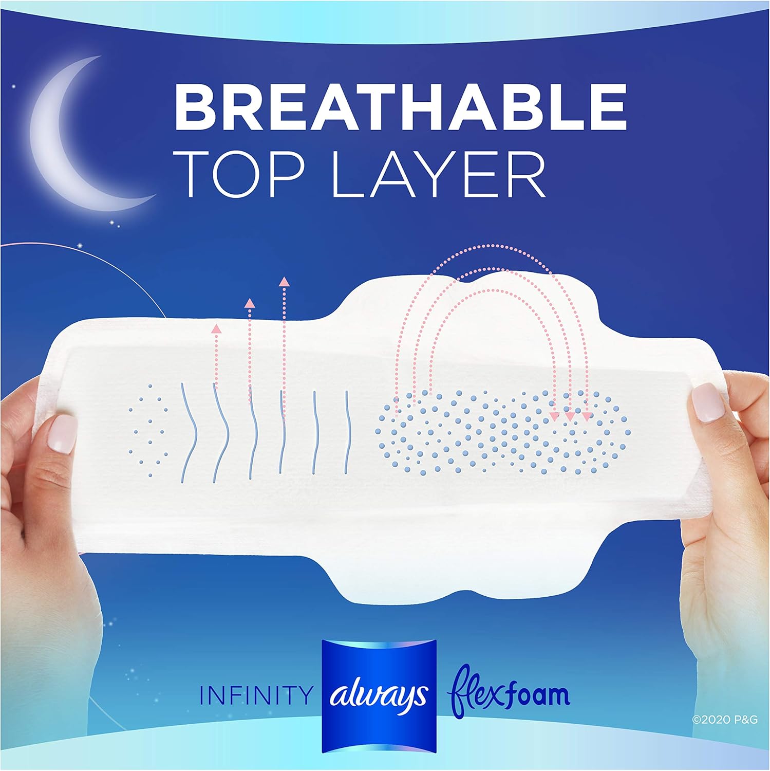 Always Infinity Feminine Pads with Wings for Women, Size 5, Extra Heavy Overnight, Unscented, 22 Count (Pack of 3): Health & Personal Care