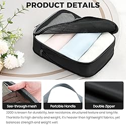 BAGAIL 4 Set/6 Set/8 Set Compression Packing Cubes