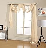 Decotex Premium Quality Sheer Voile Scarf Valance