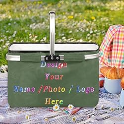 Customized Market Basket Collapsible Large Reusable