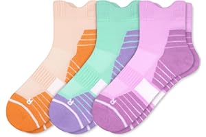 Gonii Ankle Socks Womens Hiking Running Cushioned Quarter Athletic Socks 3 Pairs