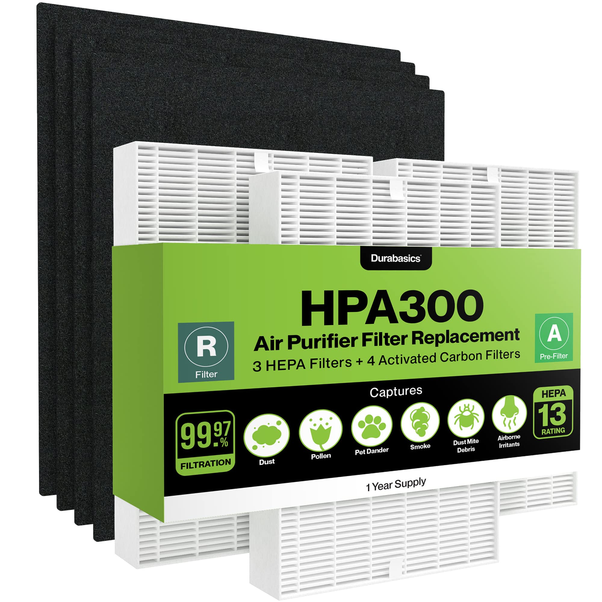 Durabasics 3 HEPA Filter Set For HPA300 Honeywell Air Purifier Filters