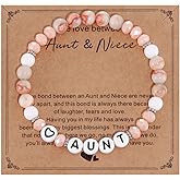 HUTIMY Aunt Jewelry Gifts for Women from Niece Mothers Day Birthday Present Aunt Beaded Bracelet