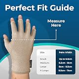 iMedic Arthritis Gloves Large Cream Fingerless Hand Compression view 5