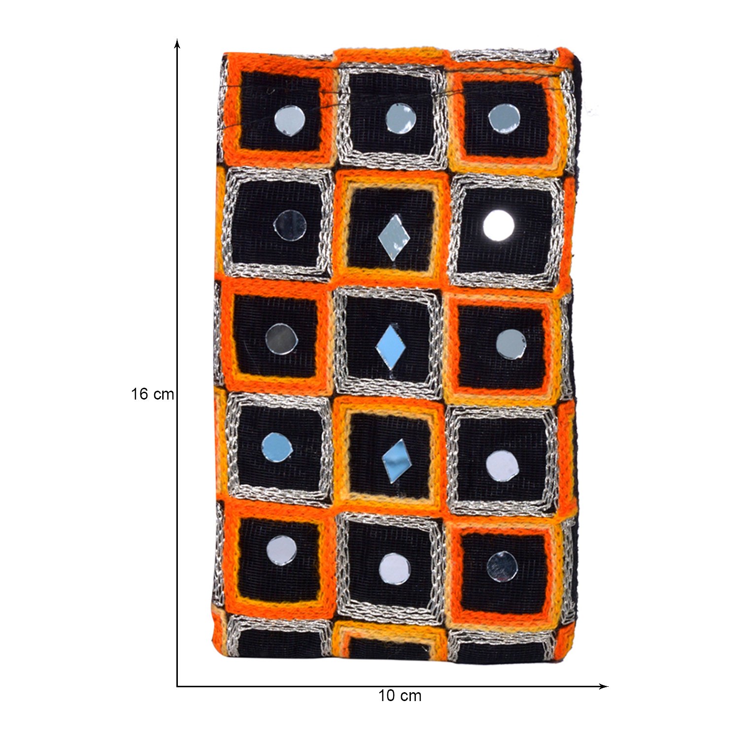 craft trade handmade checkered design mobile pouch