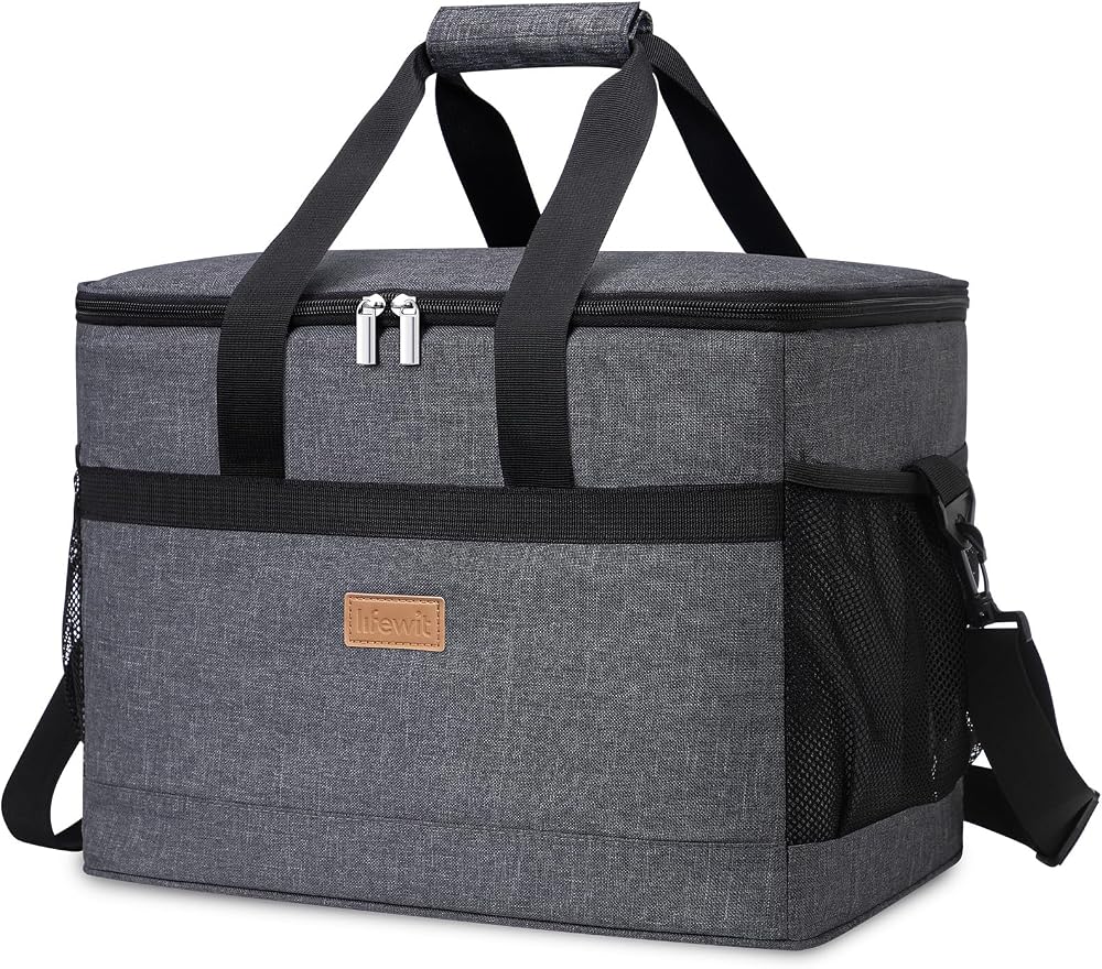 Lifewit Cooler Bag 50 Cans Insulated Large Lunch Bag Dark Grey 40x26.5x31