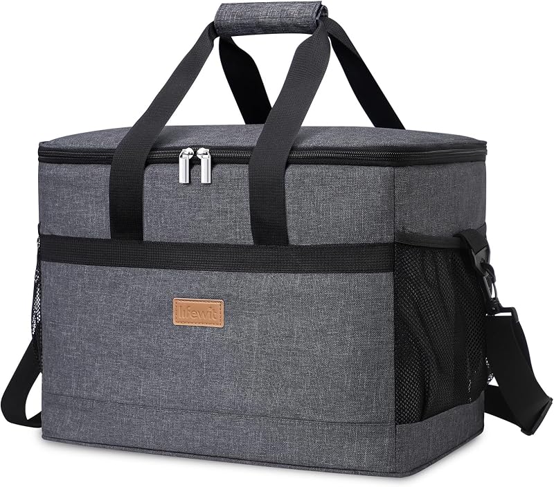Lifewit Cooler Bag 50 Cans Insulated Large Lunch Bag Dark Grey 40x26.5x31
