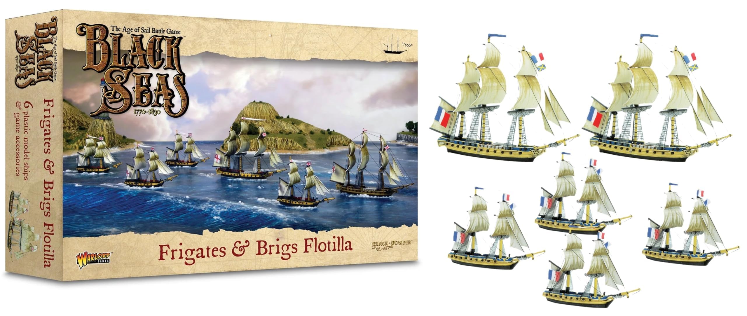 Warlord Games - Black Seas: Frigates & Brigs Flotilla (1770-1830) (792010001)