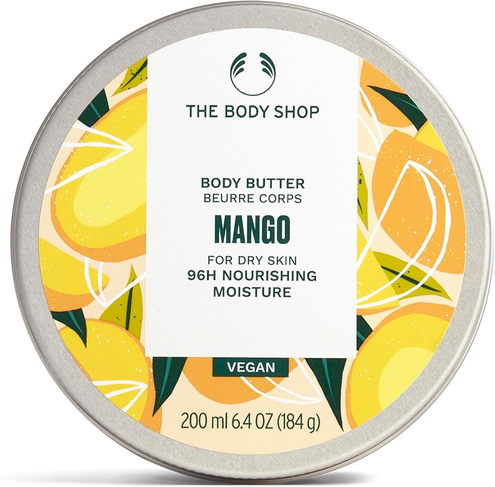 The Body Shop Mango Body Butter 200ml - Vegan, Shea Moisturiser for Dry Skin