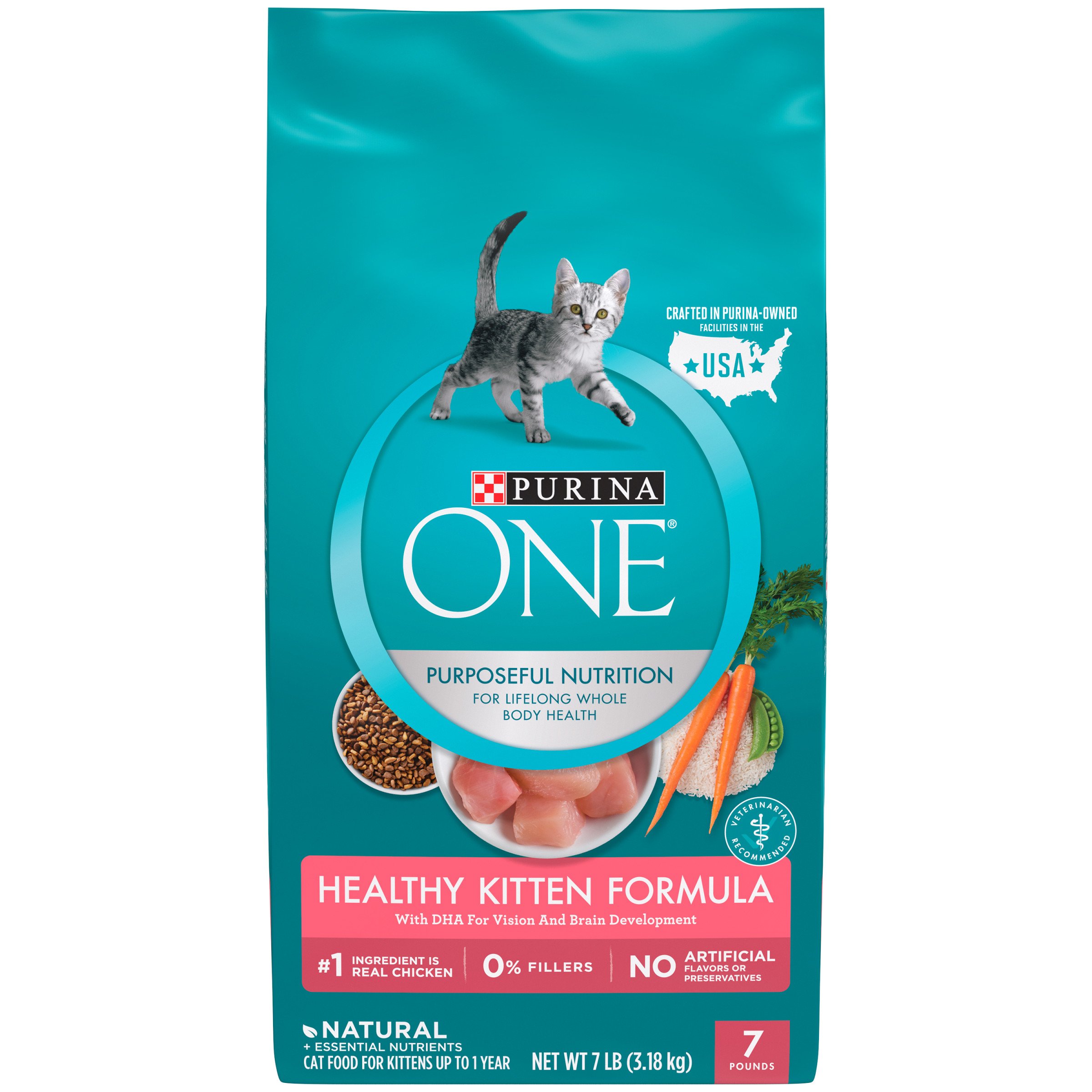 Purina ONE Healthy Kitten Formula Dry Kitten Food - 7 lb. Bag | eBay