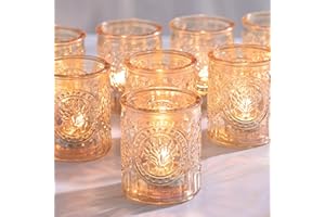 Simeitol 12pcs Gold Votive Candle Holders, Baby Shower Tealight Candle Holders for Table Centerpiece, Boho Wedding, Christmas, Home & Party Decorations