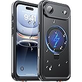 Oterkin Magnetic Waterproof for iPhone Air Case with[Built-in Screen Protector][Invisible Kickstand][Fit for MagSafe][360º Full Body Sealed] Heavy Duty Rugged IP68 Underwater Case for iPhone 17 Air