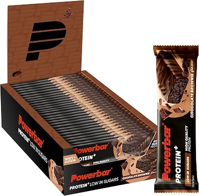 - Protein Plus - Low Sugar - Chocolate-Brownie - 30x35g - Riegel mit nur 107 Kcal - Fitnessriegel mit Ballaststoffen