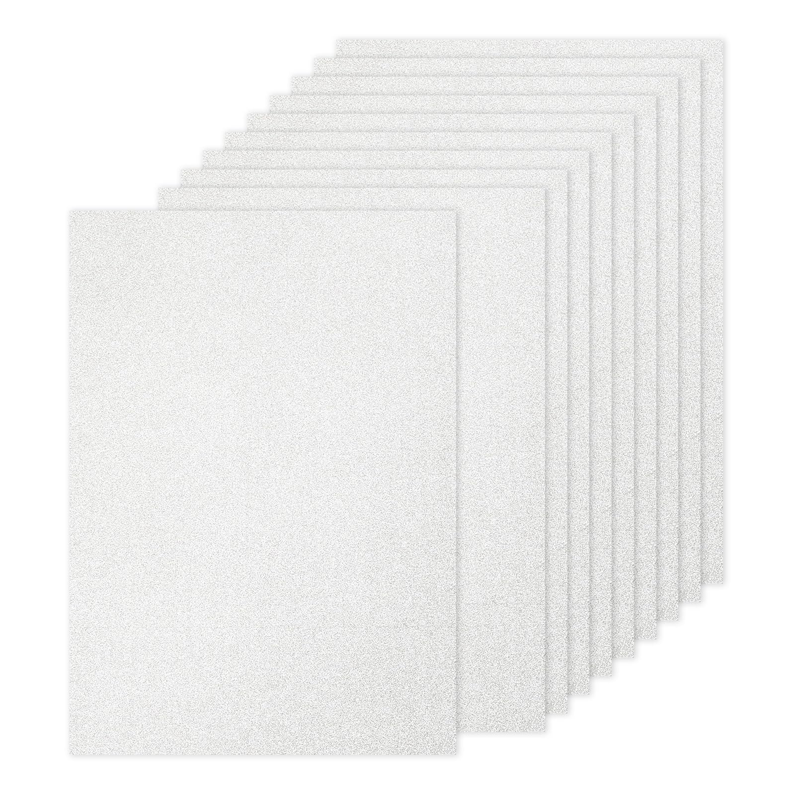 PATIKIL 20Sheets Silver Glitter Cardstock Paper, A4(8.3x11.7 Inch) 250gsm Premium Sparkly Paper Craft Cardstock Paper for Scrapbook Card Making DIY Art Projects Wedding Party