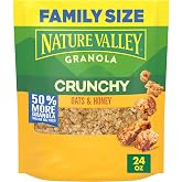 Nature Valley Oats &amp; Honey Granola, Resealable Pouch, Family Size, 24 oz | 32 Bars' Worth per Pouch, 0.5 More Than 16 oz Pouch, 14g Whole Grain per Serving, No Artificial Flavors or Colors