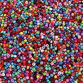 Fundiyoug Multicolor Pony Beads 4mm Craft Glass 6/0 Seed Beads About 1200pcs Round Mini Spacer Beads for DIY Earring Bracelet Necklace Jewelry Making
