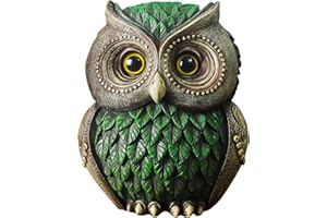 Artpaul Owl Decorations for Home Small Owl Decor Figurines Shelf Decor Home Office Living Room Decorations Birthday Gifts (Green)