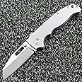 DEMKO Cold Steel Large Shark AD20 Titanium/Carbon Fiber Handle Bearing Outdoor Folding Knife Camping Survival Sharp Tactical Anti-Body EDC Tool Knife (Plain Shark Feet Blade)
