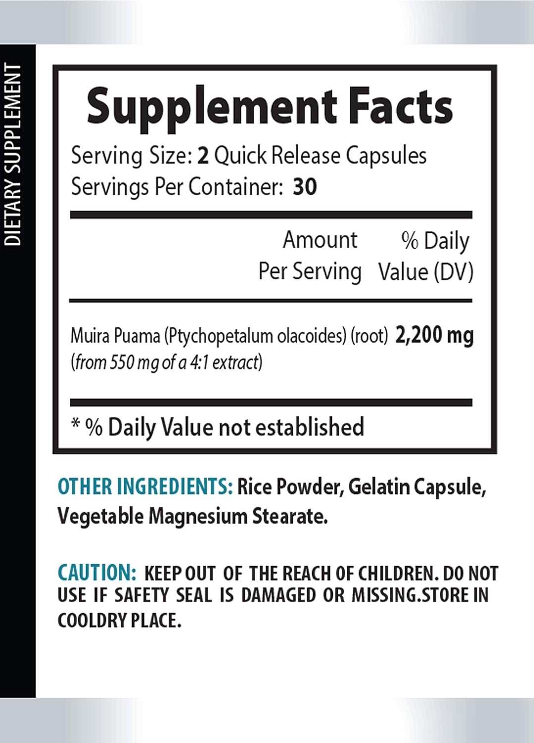 Energy Supplements for Men - Muira PUAMA Extract 2200Mg - Male Enhancement - Energy Boost - 3 Bottles: Health & Personal Care